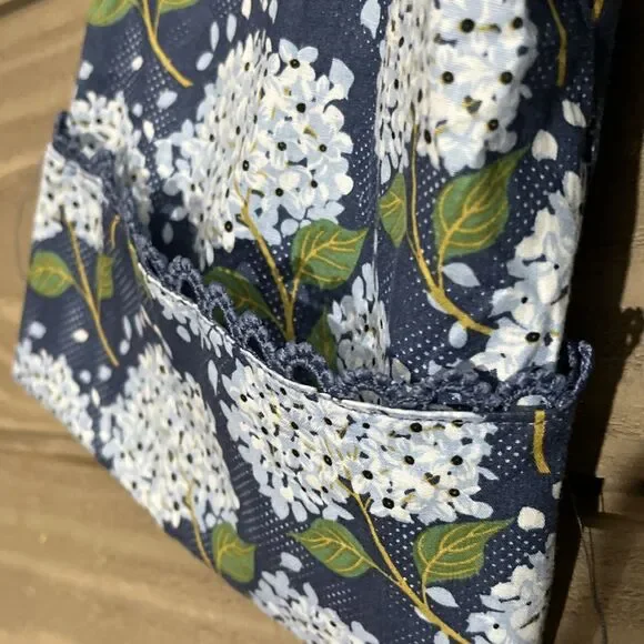 Shop The Mint Always The One Blue Hydrangea Dress Womens L Preppy Classic - Picture 6 of 10